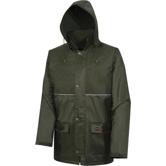 Pioneer D8120J Nailhead Ripstop Tree Planter Hooded Jacket, Polyester/PVC, 2X-Large, Green