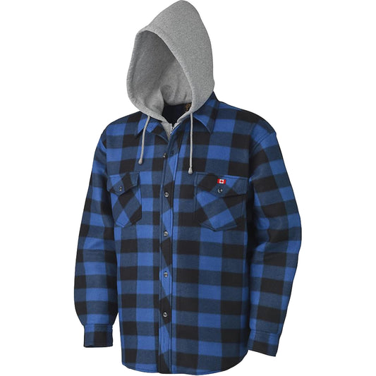 Pioneer 415SS Quilted Hooded Shirt, Men's, Small, Multi-Colour
