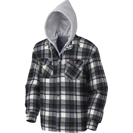 Pioneer 415BG Quilted Hooded Shirt, Men's, 3X-Large, Multi-Colour