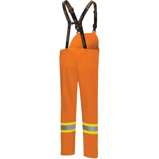 Pioneer 5882 FR/Arc-Rated Waterproof Safety Bib Pants, Small, High Visibility Orange