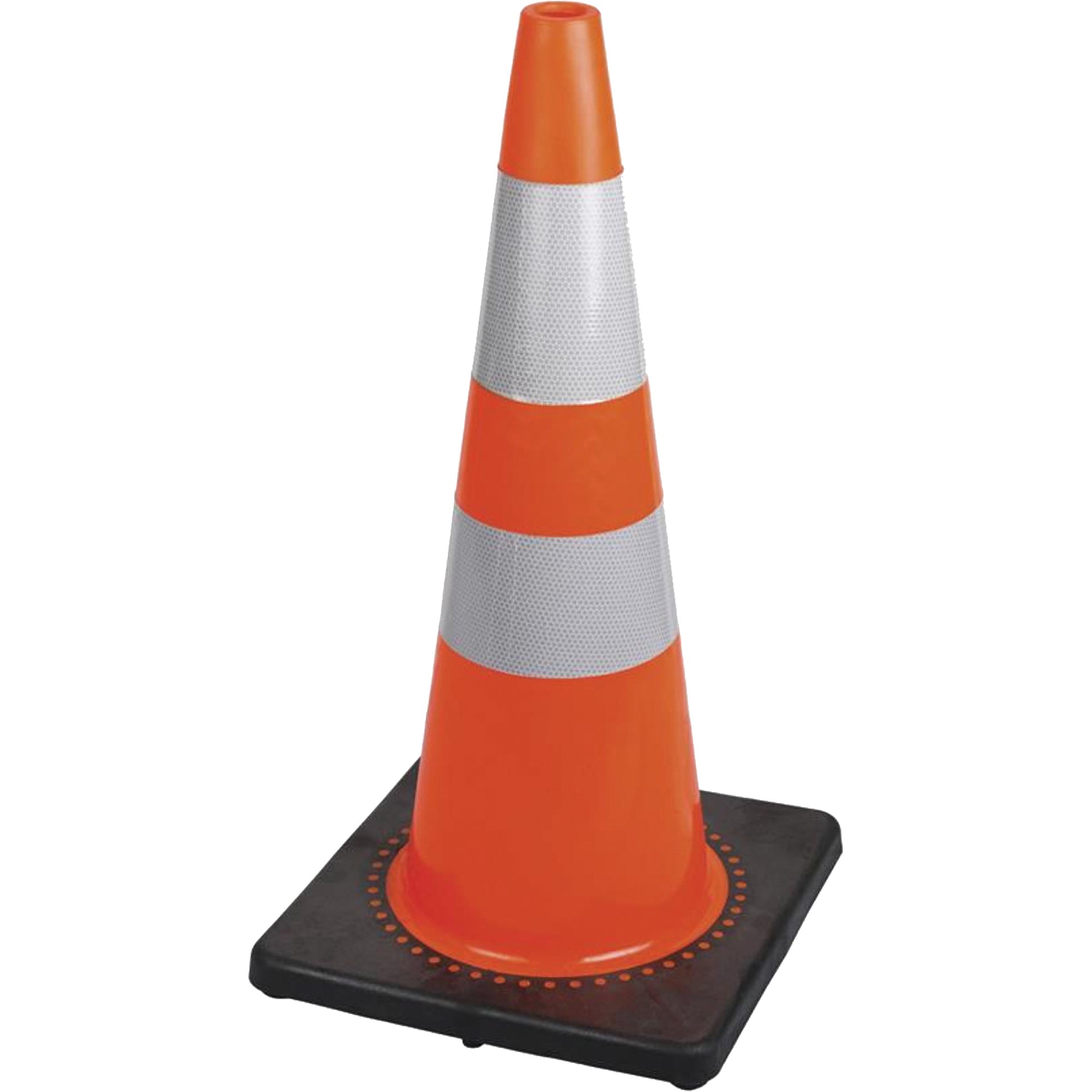 Pioneer 183 Premium Flexible Safety Cone, 28", Orange, 4" & 6" Reflective Collar(s)