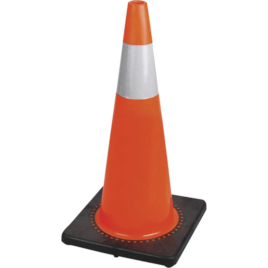 Pioneer 183N Premium Flexible Safety Cone, 28", Orange, 4" Reflective Collar(s)