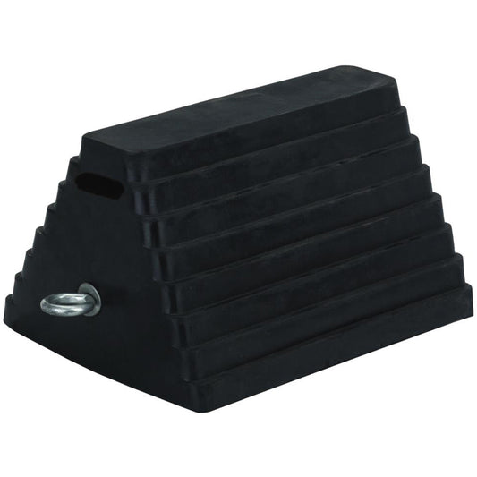 298 Double-Sided Wheel Chock, 6" x 8", Black