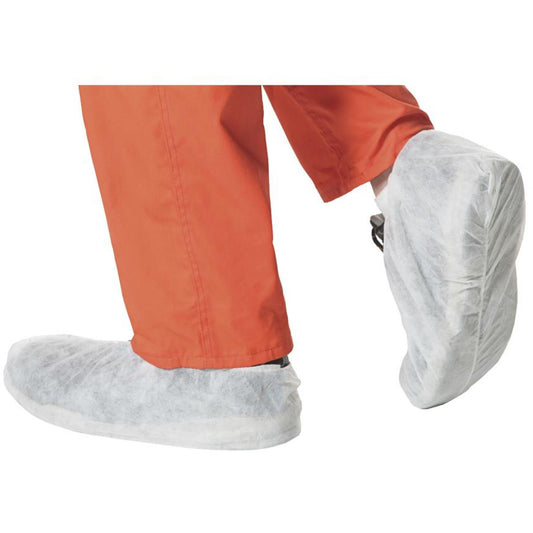 Pioneer 2022 Disposable Shoe Covers, One Size, Polypropylene, White