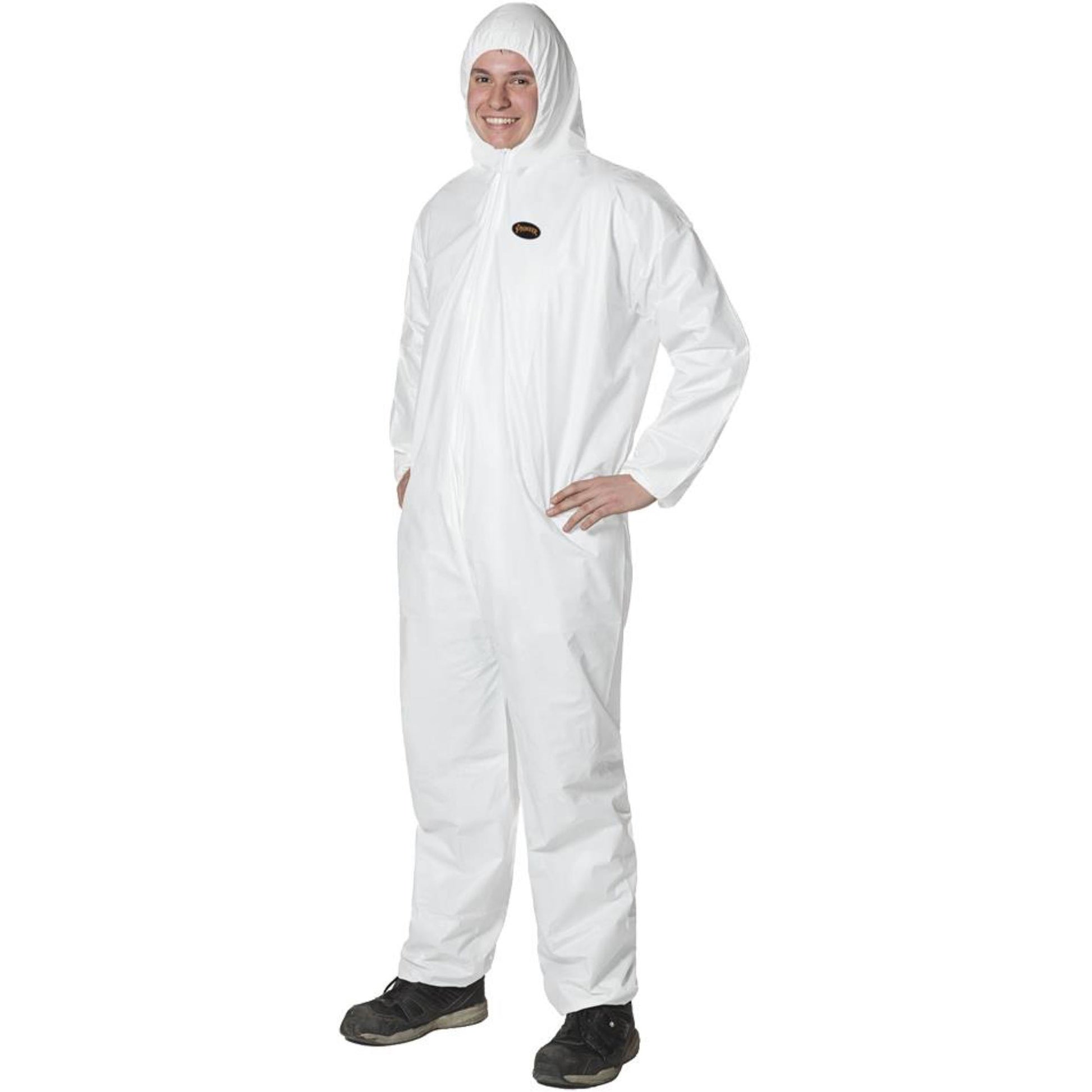 Pioneer 2055 Disposable Coveralls, 5X-Large, White, Microporous