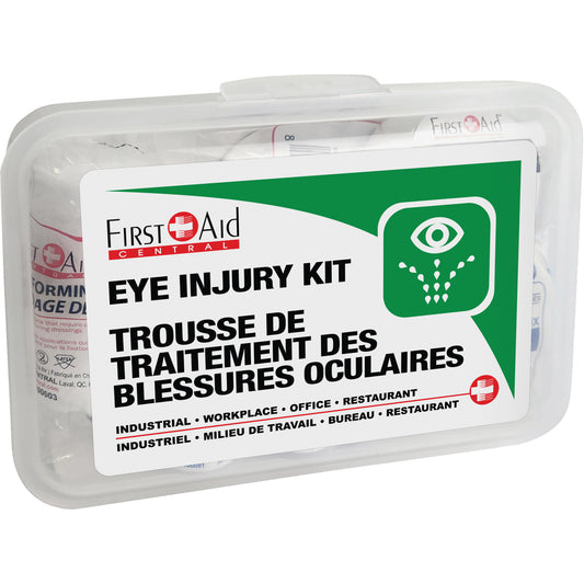 First Aid Central Eye Injury Kit, Plastic Box