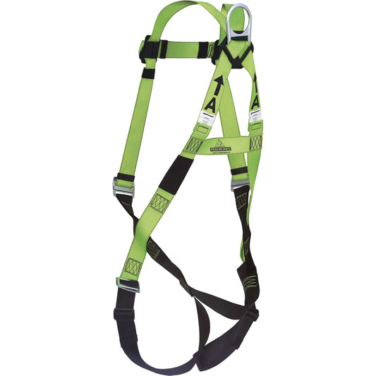 Peakworks FBH-10000A Contractor Series Safety Harness, CSA Certified, Class A, 400 lbs. Cap.