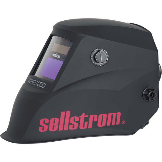 WHB1000 Advantage Series ADF Welding Helmet, 3.54" L x 1.57" W View Area, Black/Red