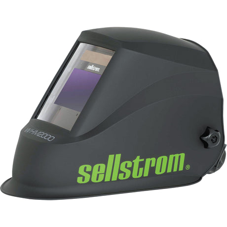 WHM2000 Advantage Plus Series ADF Welding Helmet, 3.94" L x 2.36" W View Area, Black/Green