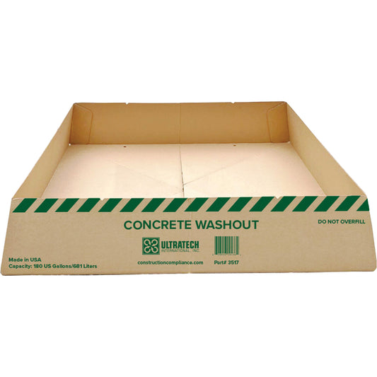 Ultratech Ultra-Concrete Economy Washout Berm, 180 gal. Capacity, 5' W x 5' L x 12" H