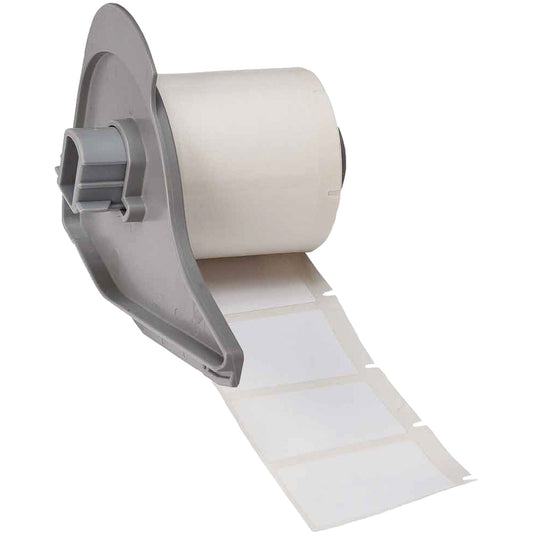 Brady Harsh Environment Multi-Purpose Labels, Polyester, 1.5" L x 1" H, White