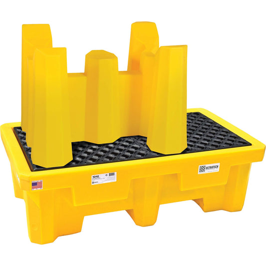 Ultratech 1-Drum Ultra-Drum Rack Containment Systems®, 52" L x 49.5" W x 29" H, 66 US gal. Capacity