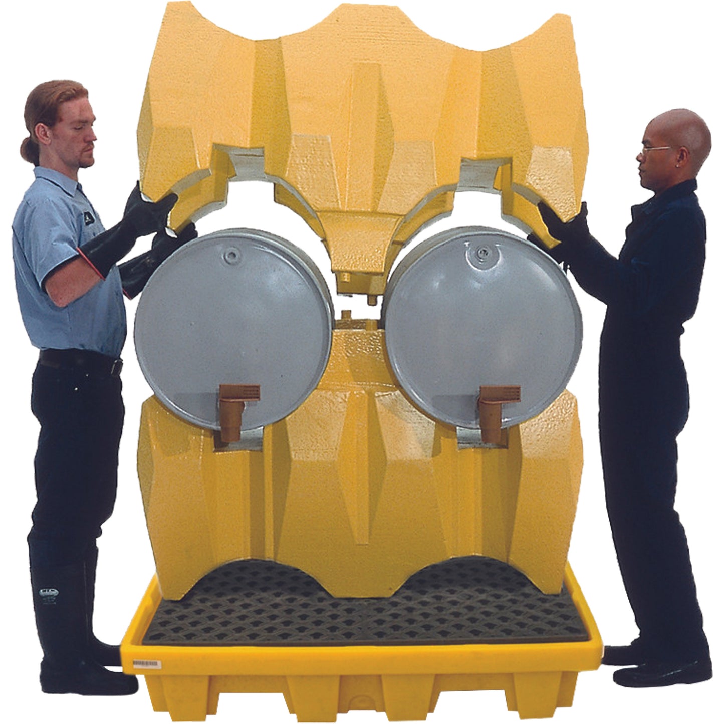 Ultratech Ultra-Drum Rack 4-Drum Containment System with Drain, 53" L x 53" W x 77.8" H, 3000 US gal. Capacity