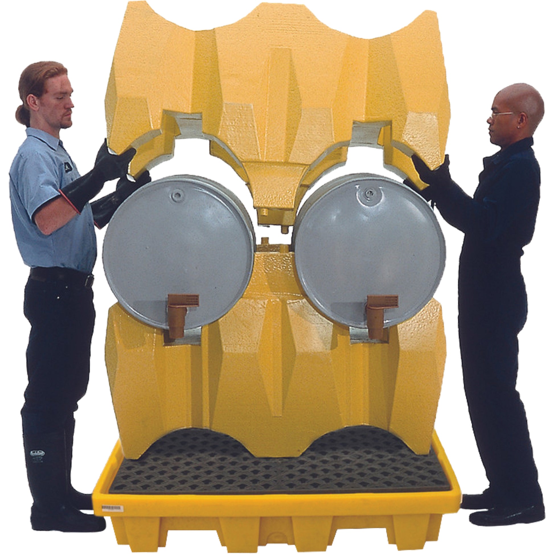 Ultratech Ultra-Drum Rack 4-Drum Containment System with Drain, 53" L x 53" W x 77.8" H, 3000 US gal. Capacity