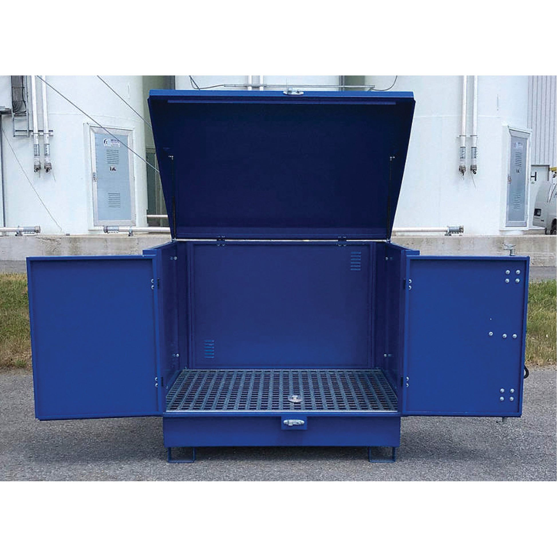 Ultratech Ultra-Hard Top S4 Steel Spill Pallet, 61" L x 54.4" W x 52" H, 4700 lbs. Load Capacity