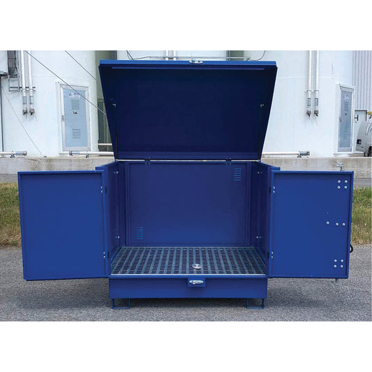 Ultratech Ultra-Hard Top S4 Steel Spill Pallet, 61" L x 54.4" W x 52" H, 4700 lbs. Load Capacity