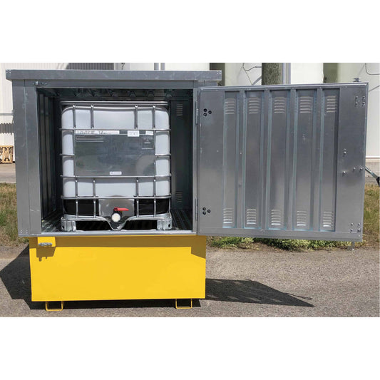 Ultratech Steel Ultra-IBC Hard Top, 71.1" L x 83.1" W x 66.3" H, 5640 lbs. Load Capacity