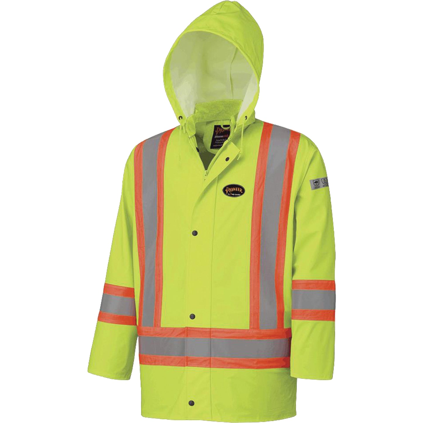 Pioneer 5894 Flame Resistant Waterproof Jacket, X-Small, High Visibility Lime-Yellow