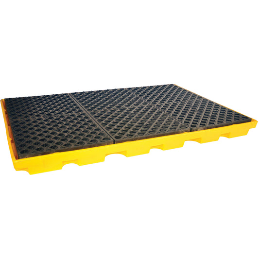 Ultratech 6-Drum Ultra-Spill Deck®, 66 US gal. Spill Capacity, 74.3" x 50" x 5.3"
