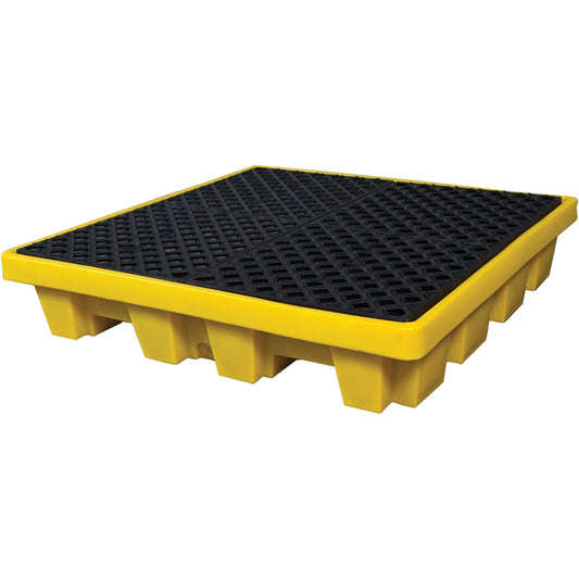Ultratech 4-Drum Nestable Ultra-Spill Pallet®, 66 US gal. Spill Capacity, 51" x 51" x 10"