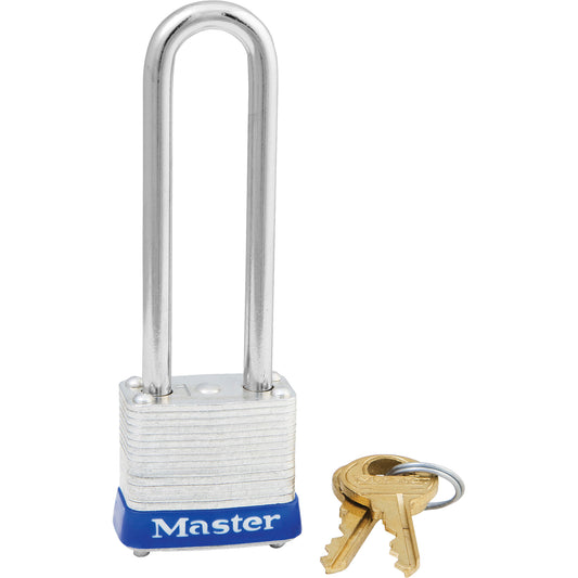 Master Lock Padlock, Keyed Alike, Laminated Steel, 1-1/8" Width