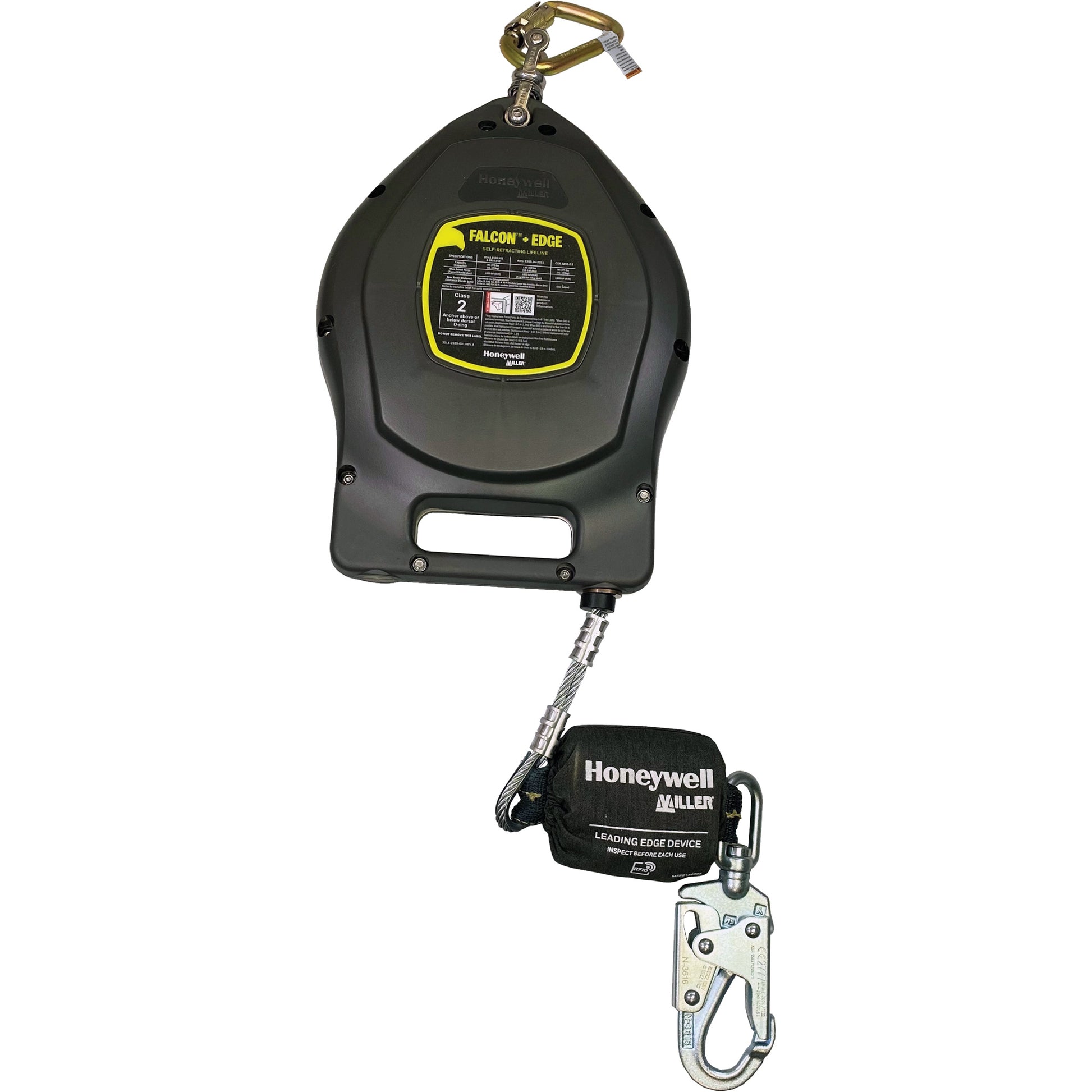Honeywell Falcon™+ Edge Self-Retracting Lifeline, 50', Galvanized Steel, Swivel
