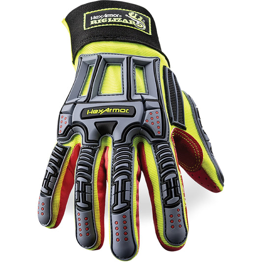 Hexarmor Rig Lizard® 2028X Cut-Resistant Gloves, 8/Medium, Synthetic/HPPE Palm, Elastic/Hook & Loop Cuff