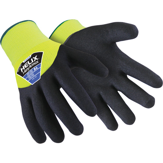 Hexarmor Helix® Series Cold Weather 2059 Cut-Resistant Gloves, Size Large/9, 18 Gauge, Nitrile Coated, Acrylic Shell, ASTM ANSI Level A4