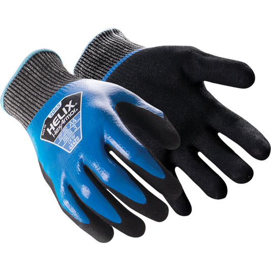 Hexarmor Helix® 2065 Cut-Resistant Gloves, Size Small/7, 13 Gauge, Nitrile Coated, Fibreglass/HPPE Shell, ASTM ANSI Level A4