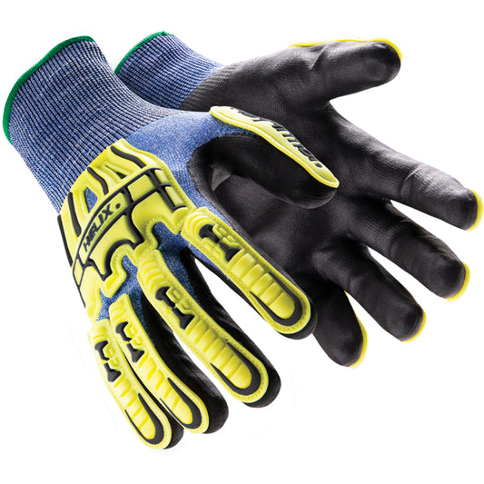 Hexarmor Helix® 3016 Impact Gloves, 11/2X-Large, HPPE Palm, Elastic/Knit Wrist Cuff