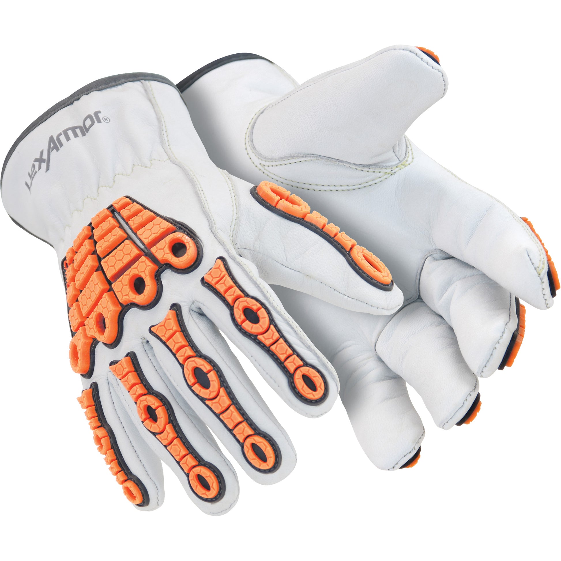 Hexarmor Chrome SLT® 4060 Impact Gloves, 7/Small, Goatskin Palm, Slip-On Cuff