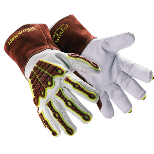 Hexarmor HeatArmor® 5055 Welding Gloves, Grain Goatskin, Size Small/7
