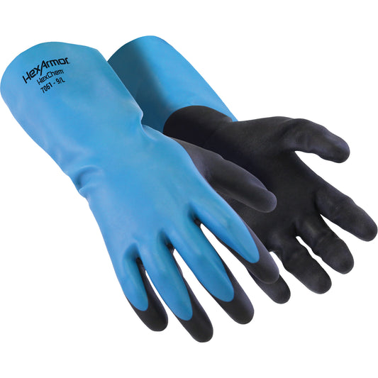 Hexarmor HexChem® 7061 Chemical-Resistant Gloves, Size Small/7, 14" L, Nitrile