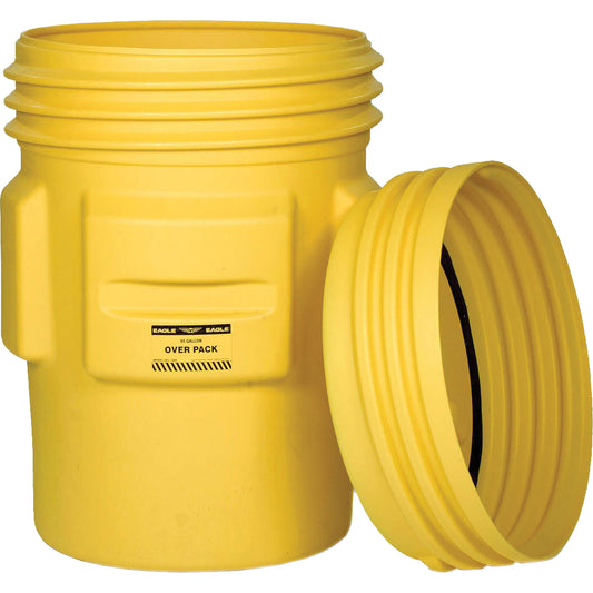 Eagle Mfg. Overpack Plastic Drum Barrel, 95 US gal., Stationary