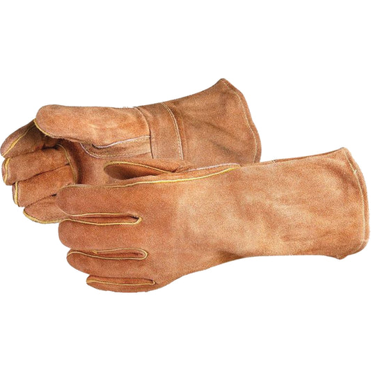 Superior Glove Works Ltd. Endura® 505BS Deluxe Brown Welding Gloves, Split Cowhide, Size Large