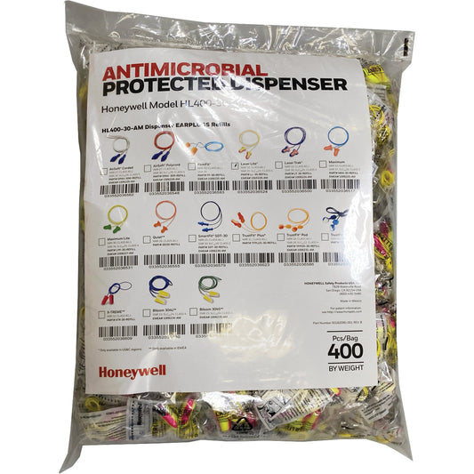 Honeywell LL-30 Earplugs Refill for HL400 Dispenser, Bulk - Polybag, Corded