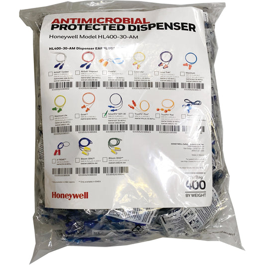 Honeywell SDT-30 Earplugs Refill for HL400 Dispenser, Bulk - Polybag, Corded