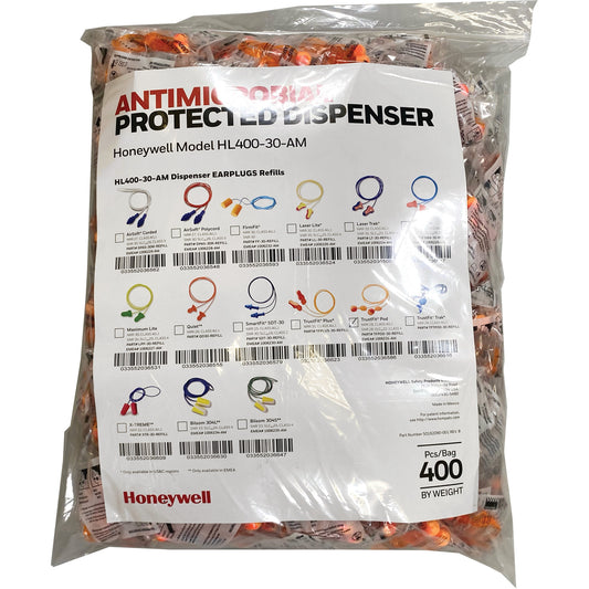 Honeywell TF-30 Earplugs Refill for HL400 Dispenser, Bulk - Polybag, Corded