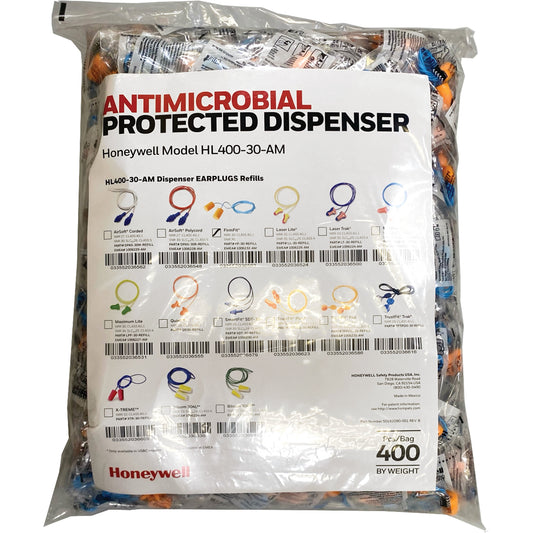 Honeywell FF-30 Earplugs Refill for HL400 Dispenser, Bulk - Polybag, Corded
