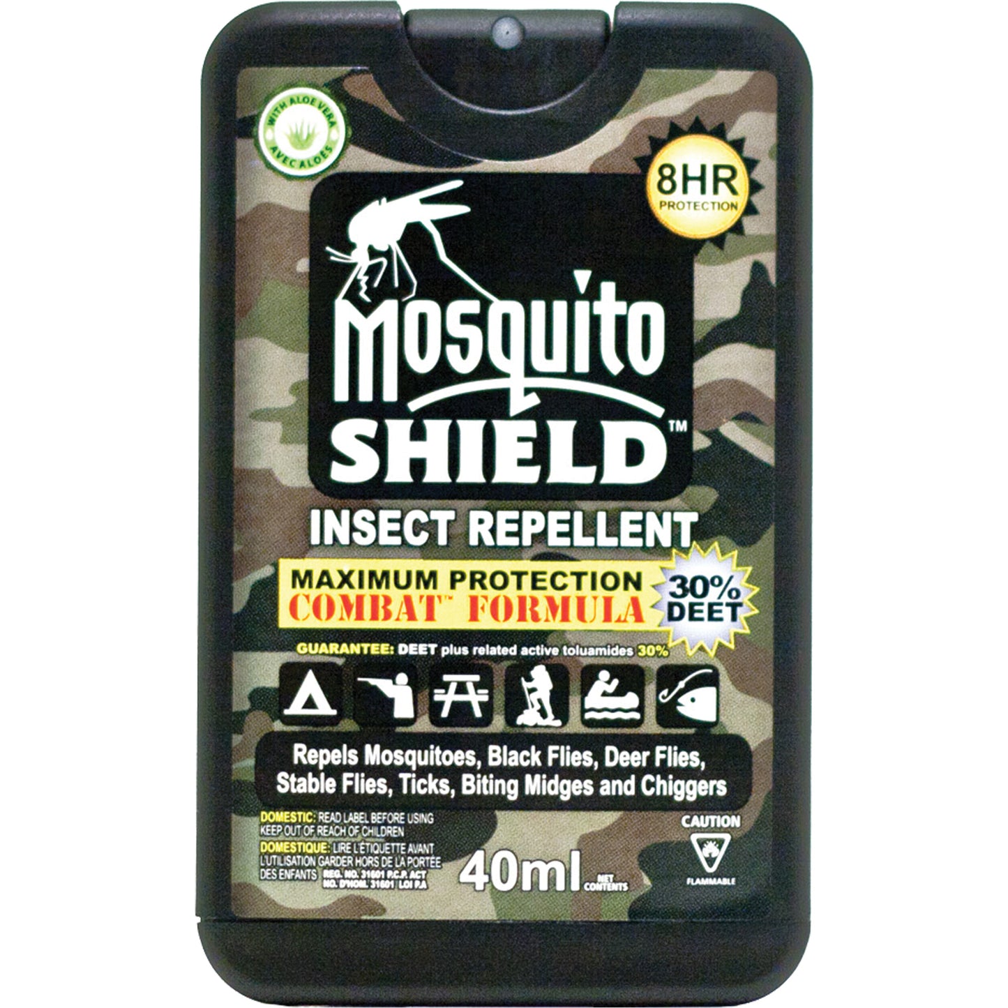 Protective Industrial Products Pocket-Sized Mosquito Shield™ Insect Repellent, 30% DEET, Spray, 40 ml
