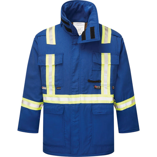 IFR Workwear Westex® DH Antistatic 6.5 oz. Flame Resistant Insulated Parka, Medium, Royal Blue
