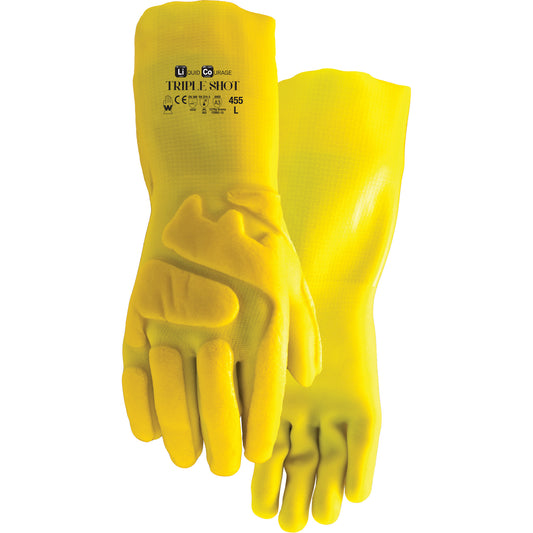 Watson Gloves 455 Triple Shot Cut-Resistant Gloves, Size 2X-Large, PVC, Nylon Inner Lining