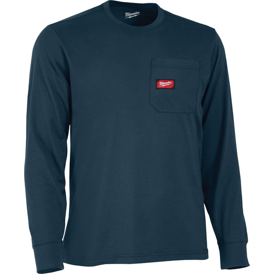 Milwaukee Gridiron™ Long-Sleeved Pocket-T-Shirt, Men's, 3X-Large, Blue