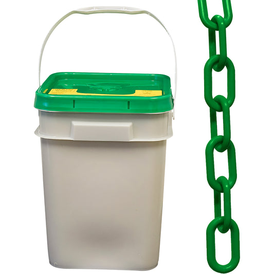 Mr. Chain Plastic Safety Chain Pail, Green