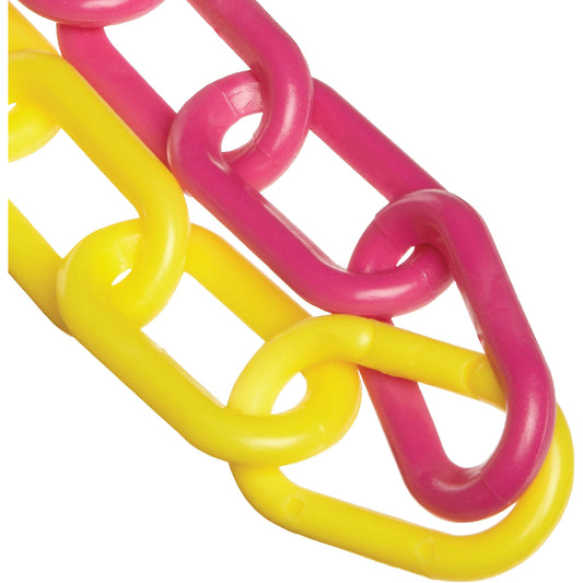 Mr. Chain Plastic Safety Chain, Magenta/Yellow
