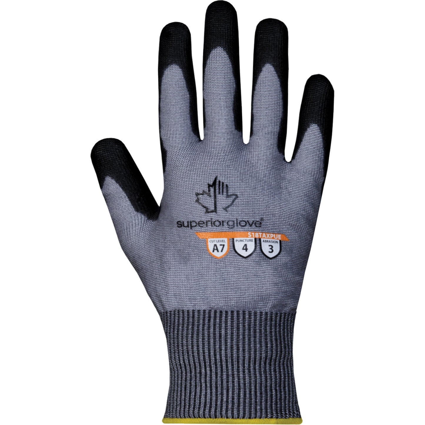 Superior Glove Works Ltd. S18TAXPUE Cut-Resistant Gloves, Size 10, 18 Gauge, Polyurethane Coated, TenActiv™ Shell, ASTM ANSI Level A7