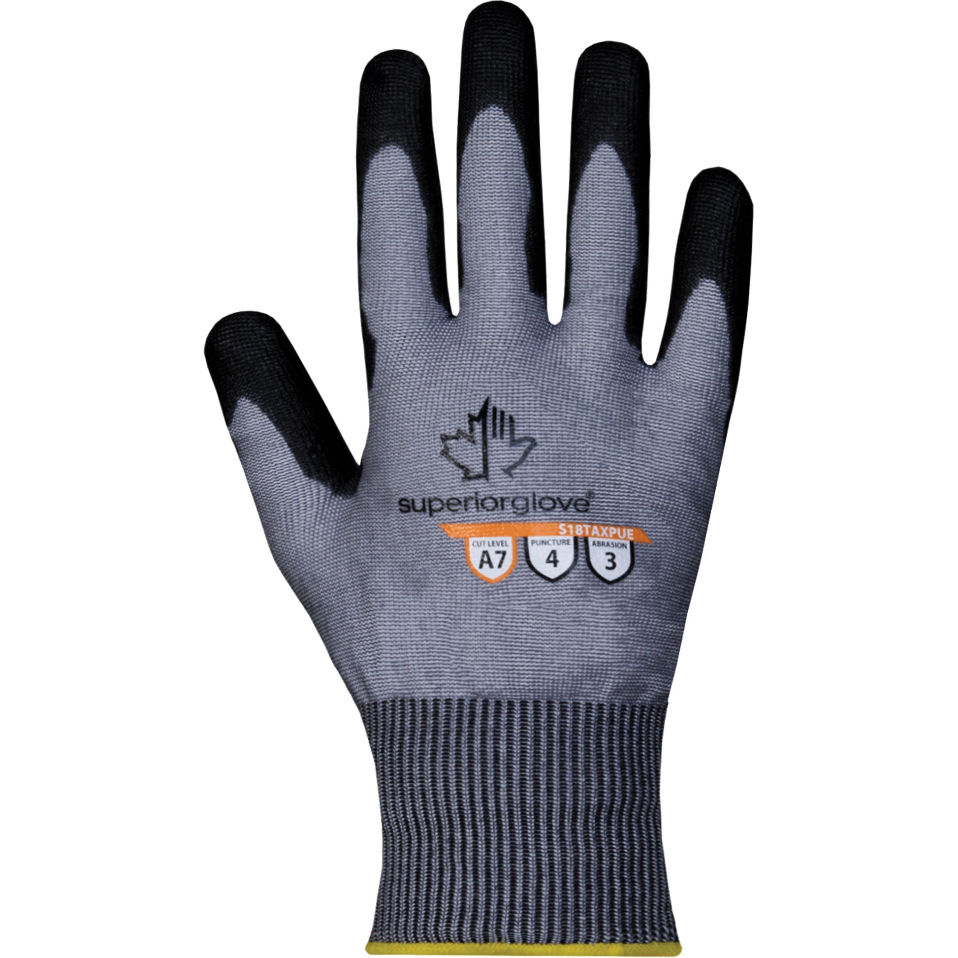 Superior Glove Works Ltd. S18TAXPUE Cut-Resistant Gloves, Size 10, 18 Gauge, Polyurethane Coated, TenActiv™ Shell, ASTM ANSI Level A7