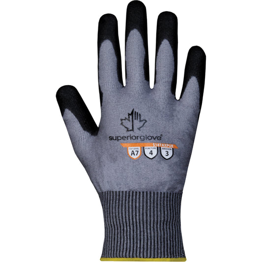 Superior Glove Works Ltd. S18TAXPUE Cut-Resistant Gloves, Size 10, 18 Gauge, Polyurethane Coated, TenActiv™ Shell, ASTM ANSI Level A7