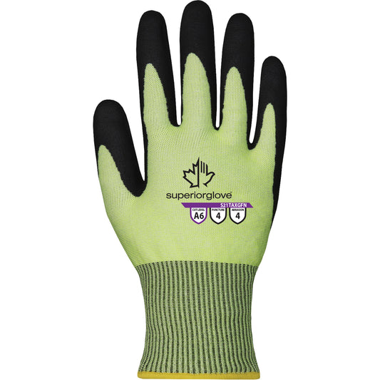 Superior Glove Works Ltd. S21TAXGFN Cut-Resistant Gloves, Size 7, 21 Gauge, Nitrile Coated, TenActiv™ Shell, ASTM ANSI Level A6