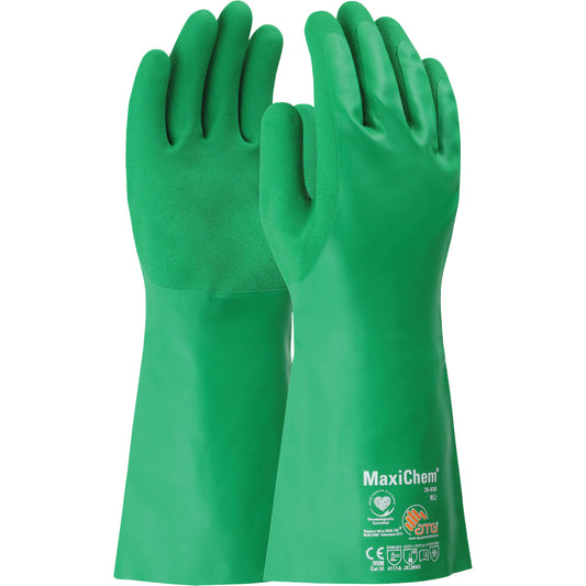 Protective Industrial Products ATG MaxiChem® Chemical-Resistant Gloves, Size X-Large, 14" L, Nitrile